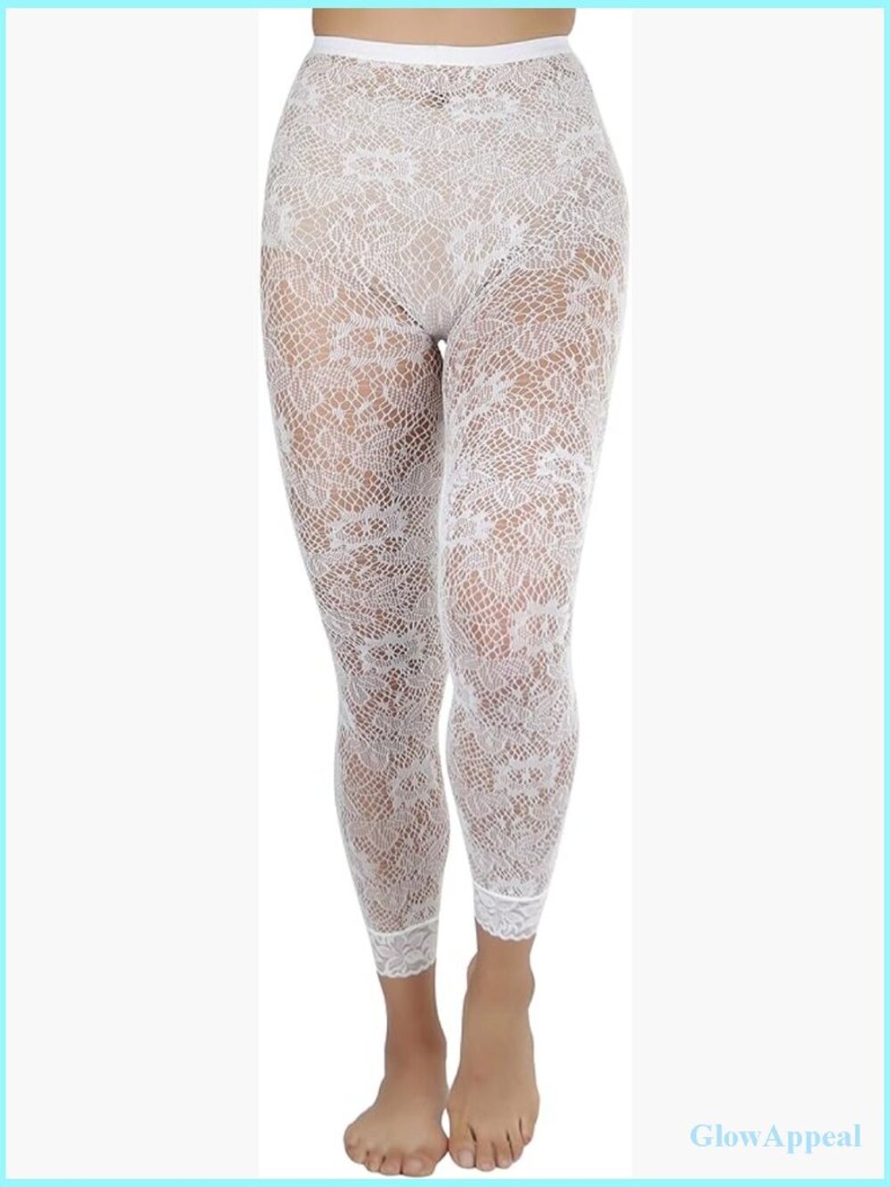 Women's Fishnet & Lace Footless Mesh Tights Sheer Fashion Hosiery